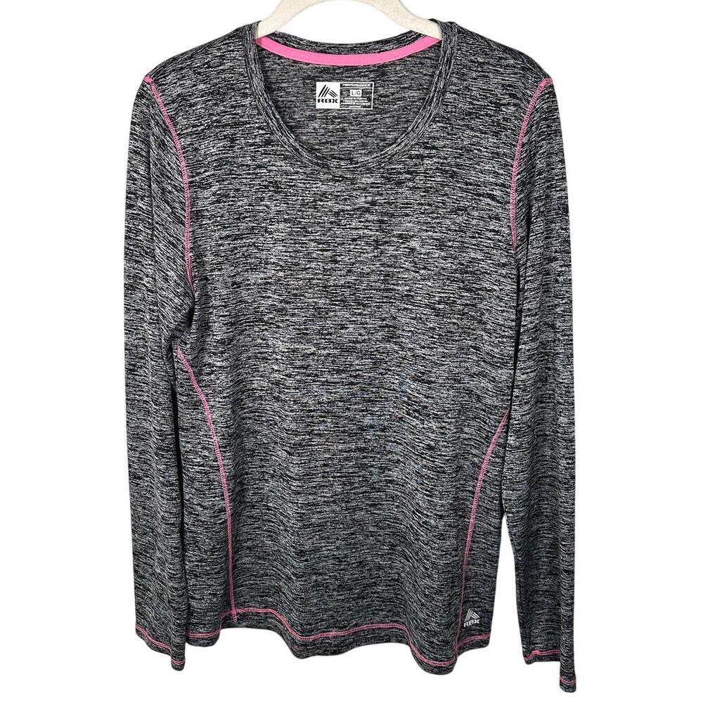 RBX Performance Black & Gray Long Sleeve Athletic Shirt Women's Large